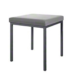 Stool with cushion, L x W 40 x 40 cm, frame color anthracite