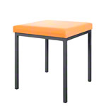 Stool with cushion, L x W 40 x 40 cm, frame color anthracite