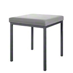 Stool with cushion, L x W 40 x 40 cm, frame color anthracite
