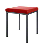 Stool with cushion, L x W 40 x 40 cm, frame color anthracite
