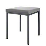 Stool with cushion, L x W 40 x 40 cm, frame color anthracite