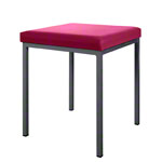 Stool with cushion, L x W 40 x 40 cm, frame color anthracite