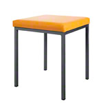 Stool with cushion, L x W 40 x 40 cm, frame color anthracite