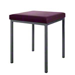 Stool with cushion, L x W 40 x 40 cm, frame color anthracite