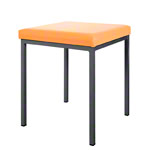 Stool with cushion, L x W 40 x 40 cm, frame color anthracite