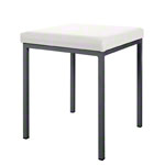 Stool with cushion, L x W 40 x 40 cm, frame color anthracite