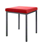 Stool with cushion, L x W 40 x 40 cm, frame color anthracite