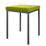 Stool with cushion, L x W 40 x 40 cm, frame color anthracite