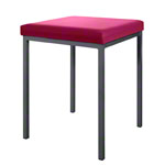 Stool with cushion, L x W 40 x 40 cm, frame color anthracite