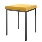 Stool with cushion, L x W 40 x 40 cm, frame color anthracite