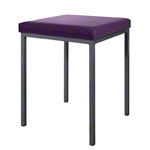 Stool with cushion, L x W 40 x 40 cm, frame color anthracite