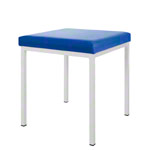 Stool with cushion, L x W 40 x 40 cm, frame color white