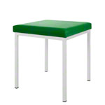 Stool with cushion, L x W 40 x 40 cm, frame color white