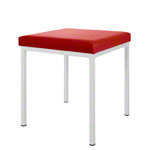Stool with cushion, L x W 40 x 40 cm, frame color white