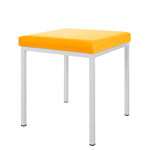Stool with cushion, L x W 40 x 40 cm, frame color white