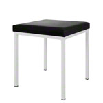 Stool with cushion, L x W 40 x 40 cm, frame color white
