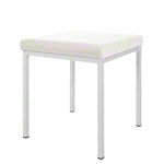 Stool with cushion, L x W 40 x 40 cm, frame color white