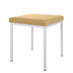 Stool with cushion, L x W 40 x 40 cm, frame color white