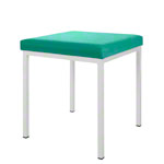 Stool with cushion, L x W 40 x 40 cm, frame color white