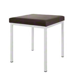 Stool with cushion, L x W 40 x 40 cm, frame color white