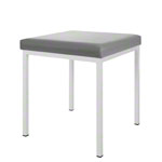 Stool with cushion, L x W 40 x 40 cm, frame color white