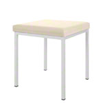Stool with cushion, L x W 40 x 40 cm, frame color white