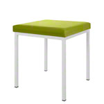 Stool with cushion, L x W 40 x 40 cm, frame color white