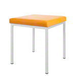 Stool with cushion, L x W 40 x 40 cm, frame color white