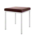 Stool with cushion, L x W 40 x 40 cm, frame color white