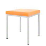 Stool with cushion, L x W 40 x 40 cm, frame color white