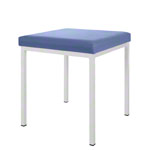 Stool with cushion, L x W 40 x 40 cm, frame color white
