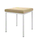 Stool with cushion, L x W 40 x 40 cm, frame color white
