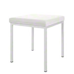 Stool with cushion, L x W 40 x 40 cm, frame color white
