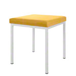 Stool with cushion, L x W 40 x 40 cm, frame color white