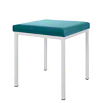 Stool with cushion, L x W 40 x 40 cm, frame color white