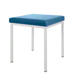 Stool with cushion, L x W 40 x 40 cm, frame color white