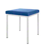 Stool with cushion, L x W 40 x 40 cm, frame color white