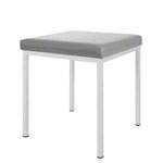 Stool with cushion, L x W 40 x 40 cm, frame color white