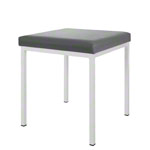 Stool with cushion, L x W 40 x 40 cm, frame color white