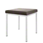 Stool with cushion, L x W 40 x 40 cm, frame color white