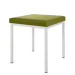 Stool with cushion, L x W 40 x 40 cm, frame color white