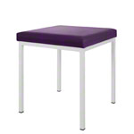 Stool with cushion, L x W 40 x 40 cm, frame color white