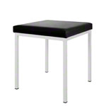 Stool with cushion, L x W 40 x 40 cm, frame color white