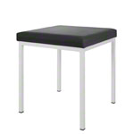 Stool with cushion, L x W 40 x 40 cm, frame color white