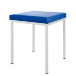 Stool with cushion, L x W 40 x 40 cm, frame color white