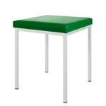 Stool with cushion, L x W 40 x 40 cm, frame color white