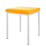 Stool with cushion, L x W 40 x 40 cm, frame color white
