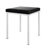 Stool with cushion, L x W 40 x 40 cm, frame color white