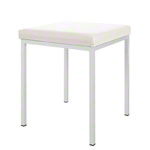 Stool with cushion, L x W 40 x 40 cm, frame color white