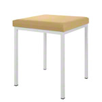 Stool with cushion, L x W 40 x 40 cm, frame color white